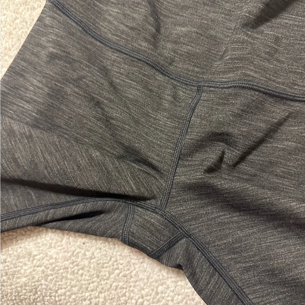 Lululemon Wunder Under Hi-Rise 7/8 Tight Heathered Black Gray Leggings Luxtreme